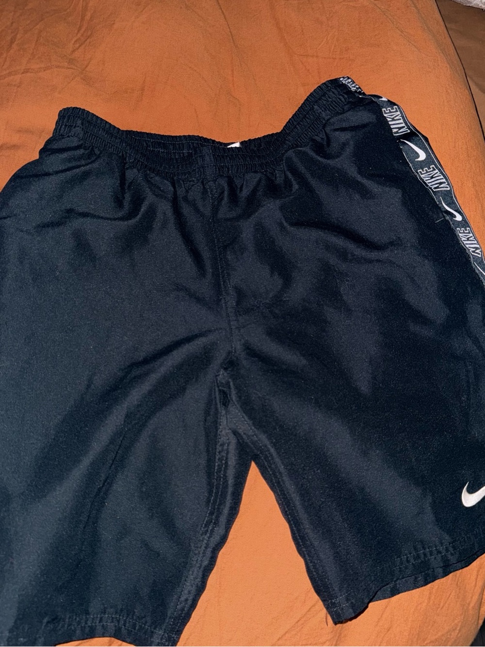 Nike Black Boys' Athletic Shorts with Branded Side Tape